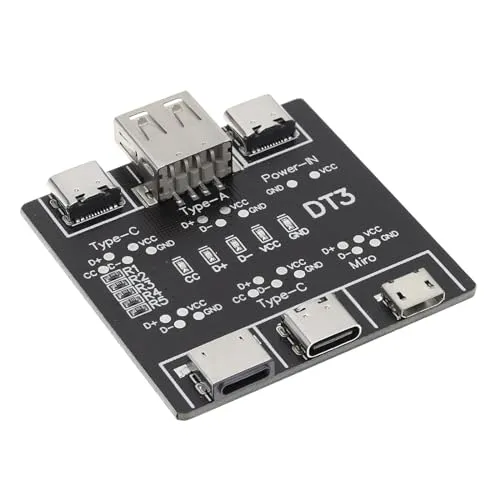 DUTTY USB Kabel Tester, Datenkabel Erkennungsplatte, USB Datenkabel Tester für USB-C, Micro USB, Micro Mini Lightning Kabel Inspektion Board