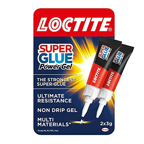 Loctite 2560191 2x3g Gel, starker Allzweckkleber für hochwertige Reparaturen, durchsichtig, verschiedene Materialien, einfach zu verarbeiten, Sofortkleber, 2 x 3g, transparent