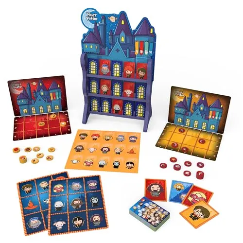 Spin Master Games Wizarding World, Harry Potter Spiele HQ Checkers Tic Tac Toe Memory Match Go Fish Bingo-Kartenspiele, Fantastische Tierwesen, Geschenk, für Erwachsene und Kinder ab 4 Jahren