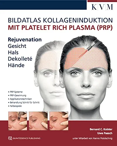 Bildatlas Kollageninduktion mit PRP: Rejuvenation für Gesicht, Hals, Dekolleté & Hände - Fachbuch zur plastischen & kosmetischen Chirurgie, bietet anschauliche Bilder und Anleitungen zur effektiven Kollageninduktion mit PRP für die Hautverjüngung.