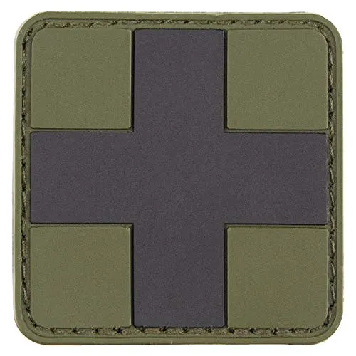 MFH 3D Klettabzeichen First Aid (5 x 5 cm/Oliv/Schwarz)