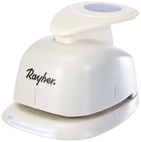 Rayher Hobby 8959800 Motivstanzer Rund/Kreis, ø 2,54 cm- 1 Zoll, geeignet für Papier/Karton bis zu 200g/m², Transparente