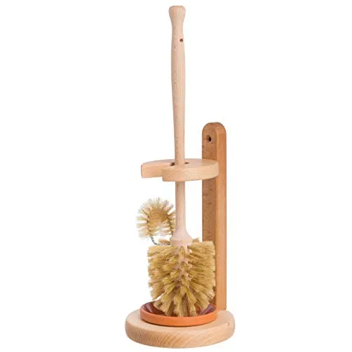 Redecker WC-Ständer aus geöltem Holz mit WC-Randbürste - Reinigungsbürsten: Eleganter, langlebiger WC-Ständer aus geöltem Holz, ideal für eine hygienische und stilvolle Badezimmerpflege.