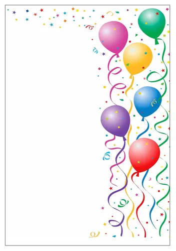 LUMA Motivpapier bunte Luftballon Motiv DIN A4 100 g/qm 50 Blatt