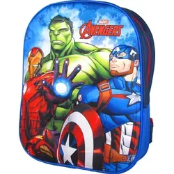 Kinderrucksack 3D Avenger - 31 x 25 x 10 cm - Lizenzprodukt - Bunter 3D Kinderrucksack für Kinder ab 3 Jahren. Ideal für Kindergarten, Ausflüge oder Reisen. Mit anpassbaren, gepolsterten Gurten und einem Fassungsvermögen von ca. 5 Litern. Ein echter Hingucker und das perfekte Geschenk!