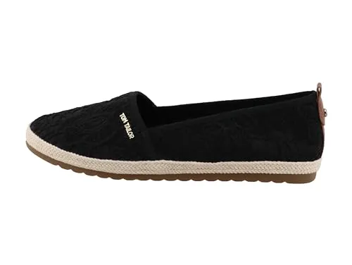 TOM TAILOR Damen Espadrilles schwarz - EUR 39 Ballerina - Ballerinas mit romantischem Design, aus 90% Polyester und Gummi-Laufsohle, ideal für stilvolle Sommerlooks.