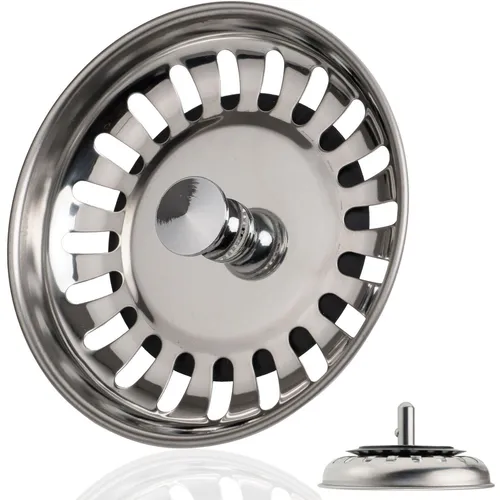 Spülbecken Siebkörbchen Ø 82 mm Zapfen ragt 30 mm in Abfluss Ø 7,8 mm Stift Set