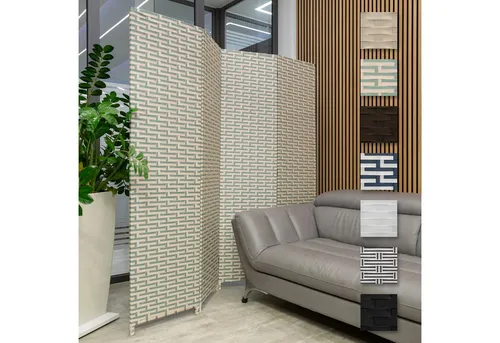 Hexim Raumteiler 180x180 cm - Klappbarer Paravent für Büro und Homeoffice - Raumteiler-Regale, 4-teilig und freistehend, ideal für effektive Raumteilung und Schaffung von Privatsphäre in jedem Innenbereich.