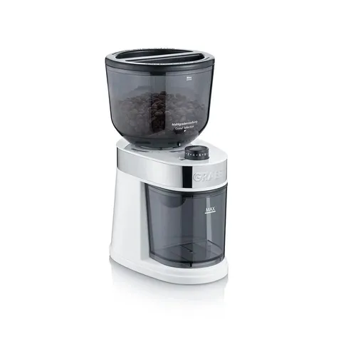Graef elektrische Kaffeemühle CM 201 Weiß Scheibenmahlwerk 130 W **NEU&OVP**