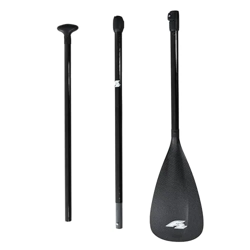 F2 SUP Carbon Paddel Touring 3-teilig 170-217cm Schwarz in schwarz von F2