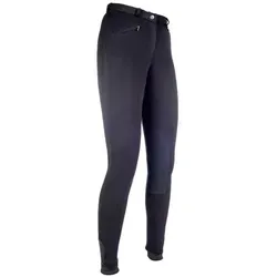 HKM Reithose Penny Easy - Kniebesatz schwarz 140 - Reiten - Hochwertige Reithose mit Kniebesatz für optimalen Halt im Sattel, maschinenwaschbar und trocknergeeignet für einfache Pflege.