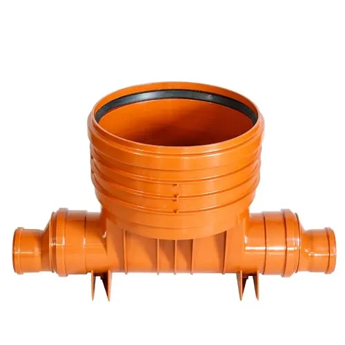 ScarMaxx - KG Schachtboden - Abwasserschacht - Kontrollschacht DN 400 - Gerade mit Dichtring - 85cm x 43,5cm x 50cm - 2x DN110-2 x Reduzierung 160/110