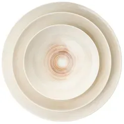 24-teiliges Kombiservice aus Keramik in Creme