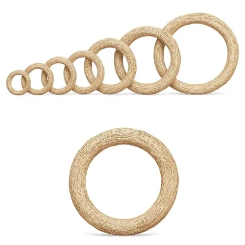 NaDeco Strohkranz Natur, für Adventskranz Weihnachtskranz Türkranz und mehr, Strohkranz Strohring Kranz Rohling Weihnachten Advent Stroh Ring Deko Dekoration DIY basteln, Größe: Ø 30 x 5,5 cm