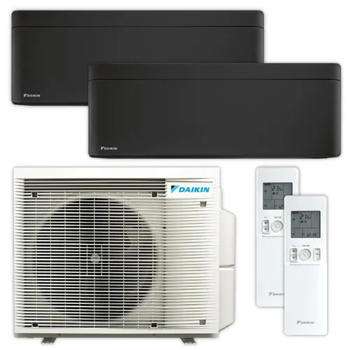 DAIKIN Multisplit Klimaanlage Stylish schwarz 2,0 kW - Kompakte Klimaanlage für Räume bis 25 m², optimal für Heizung und Kühlung. Mit effizienter Invertertechnik und geräuscharmem Betrieb. Ideal für jedes Zuhause.