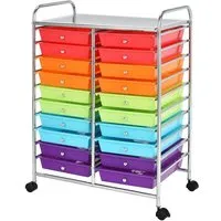 COSTWAY Rollwagen mit 20 Schubladen