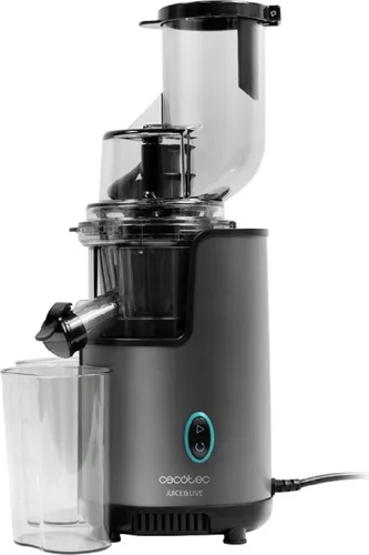 Cecotec Kaltpress-Entsafter Juice&Live 2500 EasyClean - Standmixer mit 200 W Leistung und EasyClean Filter für mühelose Reinigung. Das Kaltpresssystem extrahiert mehr Saft, erhält Nährstoffe und ermöglicht die Verarbeitung ganzer Früchte.