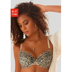 Bügel-BH LASCANA, Damen, Gr. 90, Cup B, Leo-Look in beige von LASCANA 