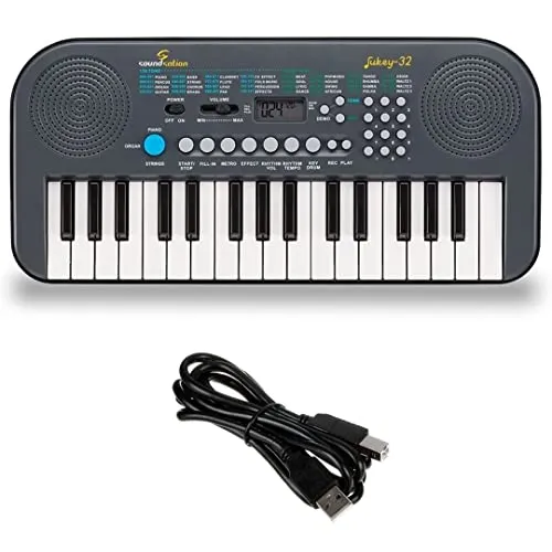 Mini-Tastatur JUKEY 32 Tasten Klavier für Kinder und Schulen