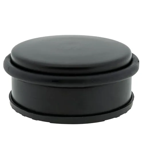 der kleine Handwerker 1 x Türstopper Türpuffer Türhalter rund Ø 104 mm x H 45 mm 1,1 kg rutschfeste gummierte Unterseite umlaufender Gummiring mattschwarz