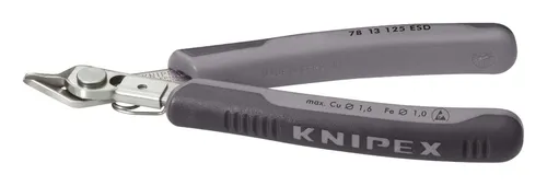 Knipex Elektronik Seitenschneider ESD 125 mm Edelstahl V2A mit Drahtklemme - 78 13 125 ESD