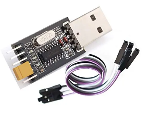 TECNOIOT USB to TTL Converter UART Module CH340G CH340 3.3V 5V Switch + Cable for Arduino
