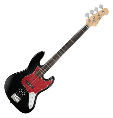 Rocktile Pro JB-30BK 70's Deluxe E-Bass - Jazz-Style E-Bass mit 2 Single-Coil Tonabnehmern, ideal für vielseitigen Sound. Hochwertiger Pappel-Body, Ahorn-Hals und 70's Deluxe Finish für ein authentisches Spielgefühl.