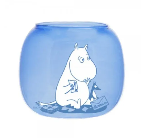 Muurla Kerzenhalter Teelichthalter Mumins Moomin Blue in blau von Muurla