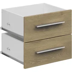 Voleo Schubkasteneinsatz, Eiche, Holzwerkstoff, 2 Schublade(n) Schubladen, 36.4x34.1x36.6 cm, FSC Mix, Soft-Close,Soft-Close, Arbeitszimmer, Bürozubehör
