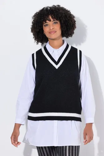 Angel of Style Strickpullover Pullunder Loose Fit Leo-Totenkopf