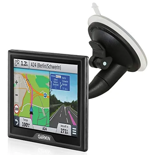 Wicked Chili KFZ Halterung kompatibel mit Garmin Drive 40/50/60, DriveAssist 50, DriveLuxe 50, DriveSmart 50/60/70 Navigationsgeräte LMT/LMT-D Autohalterung Sauger (Kugelkopf, Made in Germany) schwarz