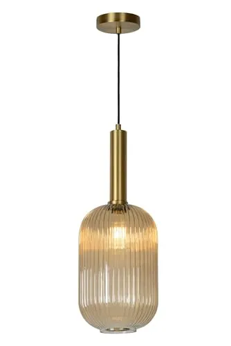 Pendelleuchte MALOTO - Retro Glasleuchte mit goldenen Akzenten - Lampen - Stilvolle Pendelleuchte mit verstellbarer Höhe von 50 bis 150 cm, ideal für gemütliche Beleuchtung in jedem Raum.
