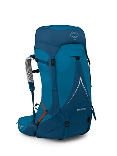 Osprey Atmos AG LT 50 Rucksack - Leicht und Komfortabel für Trekkingtouren - Rucksack für Trekking und Expeditionen, mit AntiGravity Rückensystem für hervorragende Belüftung und Komfort. Inklusive Regenhülle und vielseitigen Funktionen für jedes Abenteuer.