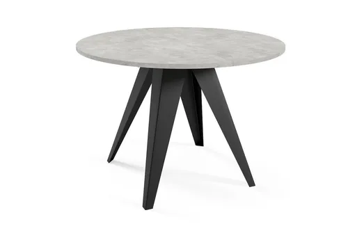 Feldmann-Wohnen Esstisch Rund, Grau, Holz, 100x76x100 cm