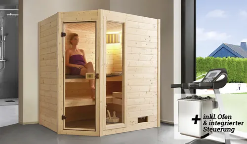 Weka Sauna VALIDA 5,4 kW mit Glastür
