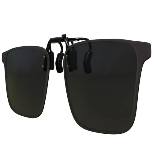 BEZLIT Sonnen Brille Clip On Polarisierter Brillen Aufsatz Überbrille UV Schutz 30630 Schwarz Matt