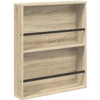 vidaXL Magazinregal Sonoma-Eiche 60 x 12 x 70 cm - Stylisches Wandregal aus hochwertigem Holzwerkstoff, ideal zur Aufbewahrung von Zeitschriften. Minimalistisches Design für Ordnung und Eleganz in deinem Wohnraum.