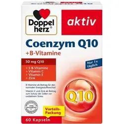Doppelherz Aktiv Coenzym Q10+B Vitamine Kapseln Nahrungsergänzungsmittel für Ihr Wohlbefinden 60 KAP