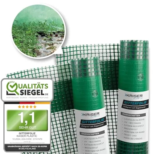 Kaiser Plastic Gitterfolie in grün von KAISER PLASTIC