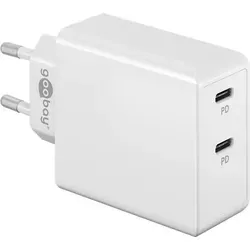 Goobay Dual-USB-CTM PD Schnellladegerät (36 W) weiß