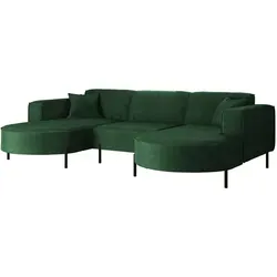 Kaiser Möbel Ecksofa Modena U Rein Stoff Noel Grün in grün von Kaiser Möbel