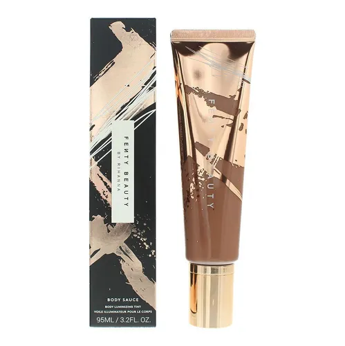 Fenty Beauty Body Sauce 05 Fly Mamacita - Luminising Tint für Frauen - Körper-Make-up mit strahlendem Finish, ideal für einen glowy Look. Die 95ml Flasche bietet eine einfache Anwendung und sorgt für ein frisches Hautgefühl.