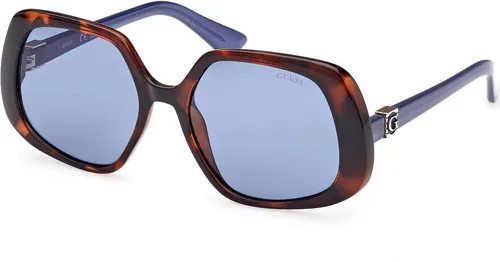 Guess Sonnenbrille GU7862 53V 56 für Damen - Sonnenbrille für Damen mit 100% UVA & UVB Schutz, stilvollem geometrischem Design und braunem Kunststoffrahmen, ideal für trendbewusste Frauen.