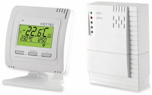 EOB Funk-Raumthermostat-Set FRT7B2 - Heizungssteuerung mit intuitiver Bedienung, sorgt für optimale Raumtemperatur und Energieeinsparungen in Ihrem Zuhause.
