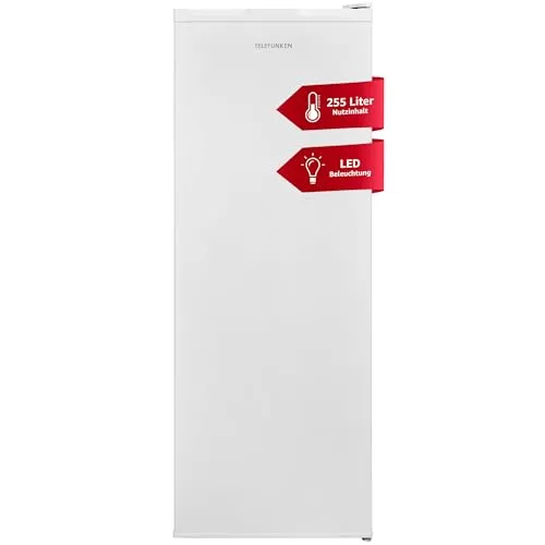 TELEFUNKEN Kühlschrank ohne Gefrierfach 255 Liter - Groß und funktional - Kühlschrank mit 255 Litern, LED-Beleuchtung und praktischer Abtauautomatik für müheloses Lebensmittelmanagement.