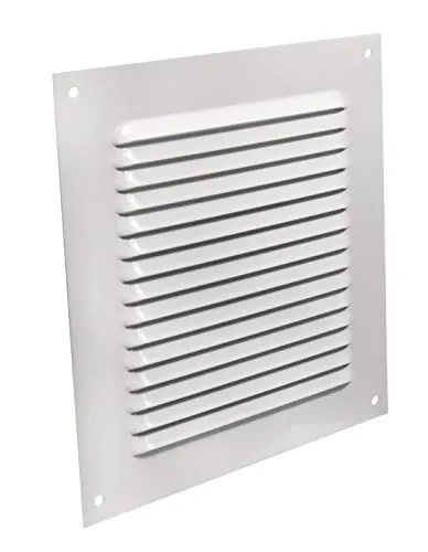 Lüftungsgitter LG 2020 LW Lamellengitter Weiss 200 x 200mm Zuluft Abluftgitter