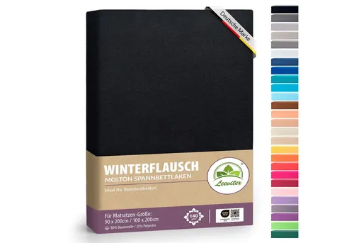 Bettlaken Schwarz von Leevitex