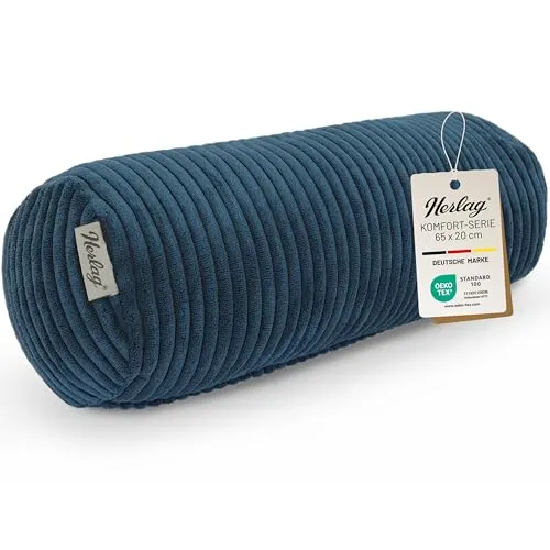 Herlag Kissenrolle Ella Blau 65x20cm