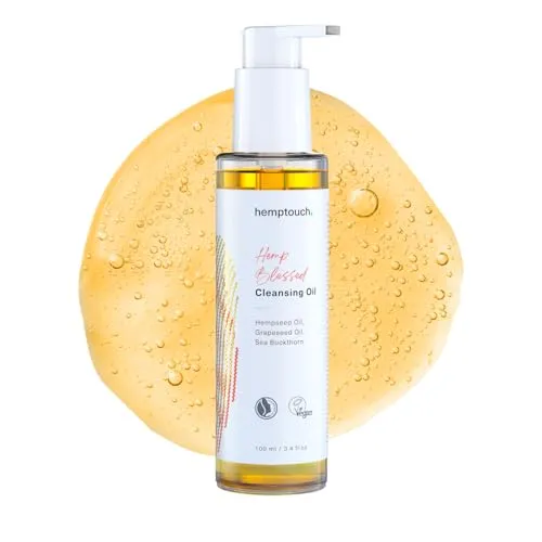 Hemptouch Cleansing Oil (100ml) – Sanfte Gesichtsreinigung mit Squalan - Make-up-Reinigungsöl mit Hanf- & Traubenkernöl, entfernt gründlich Schmutz und Talg ohne Brennen in den Augen. Ideal für alle Hauttypen, auch empfindliche Haut.