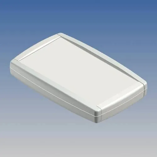 TEKO TN21-B.30 Universal-Gehäuse - Kunststoffgehäuse in Weiß und Lichtgrau, ergonomisches Design mit softem Konturen und seitlichen Elastomereprofilen, ideal für vielseitige Anwendungen.